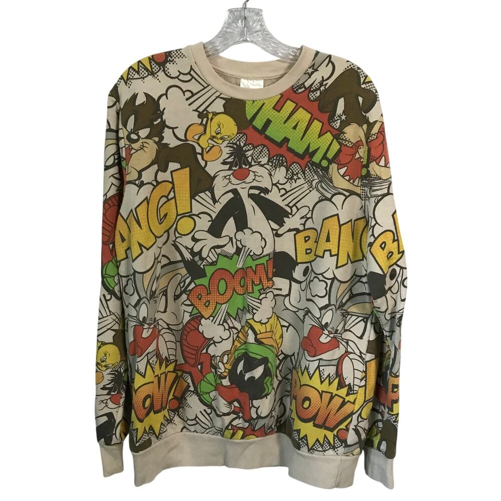 Looney Tunes Shirt Large Mens Sylvester Bugs Bunny The Martian Tazmanian Devil L